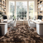 Upgrade Non-Slip Plush Rugs for Living Room, Soft Shaggy Carpets for Living Room, Fuzzy Rugs for Kids' Room, Perfect Decor for Modern Home Tie Dye Coffee 6x9Feet