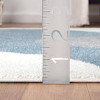 Abani Deco Collection Area Rug - Cream/Blue Mid-Century Design -7'9" x 10'2"(8'x10') - Easy to Clean - Durable for Kids and Pets - Non-Shedding - Medium Pile - for Living Room, Bedroom & Office