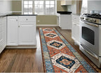 Lahome Boho Runner Rugs for Hallway 2x10 Extra Long Washable Non-Slip Hallway Rug Runner Low-Pile Stair Kitchen Carpet Oriental Throw Carpet for Entrance Bathroom Living Room Mat Foyer