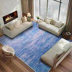 8x10 Abstract Area Rugs for Living Room, Modern Washable Indoor Rug for Bedroom, Thin Soft Large Non-Slip Carpet for Dining Room Home Office Farmhouse Decor - Abstract Blue Purple
