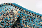 Unique Loom Reza Collection Traditional Persian Style Area Rug, 8' 0" x 8' 0", Turquoise/Ivory