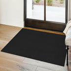 Small Braided Rugs 2x3 Ft Area Rugs for Entryway Boho Washable Rug Non Slip Rubber Backed Throw Rugs Cotton Woven Door Mat Indoor Entrance Front Door Rugs for Foyer Kitchen, Black/Grey