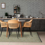 LUXE WEAVERS Modern Farmhouse Green 6x9 Washable Area Rug, Anti-Slip Diamond Pattern Carpet