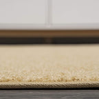 JONATHAN Y Haze Solid Low-Pile Mustard 6x9 Oval Indoor Area Rug, Coastal,Bohemian,Minimalist,Classic, Easy-Cleaning for Living Room,Bedroom,Kitchen,Pet Friendly,Non-Shedding (SEU100B-6OV)