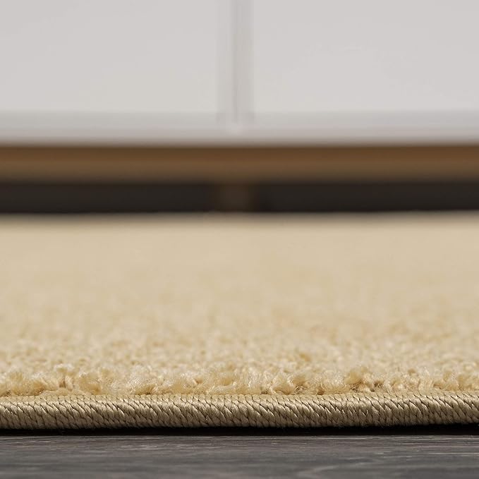 JONATHAN Y Haze Solid Low-Pile Mustard 6' Round Indoor Area Rug, Coastal,Bohemian,Minimalist,Classic, Easy-Cleaning for Living Room,Bedroom,Kitchen,Pet Friendly,Non-Shedding (SEU100B-6R)