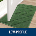 OLANLY Door Mats Indoor, Non-Slip, Absorbent, Dirt Resist, Entrance Washable Mat, Low-Profile Inside Entry Doormat for Entryway (71x47 inches, Green)