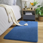 Amearea Modern Washable Runner Rugs, 2x4 Feet Blue Bedroom Runner, Small Area Rug for Living Room, Non-Slip Memory Foam Rug for Hallway Entryway Kids Boys Girls Laundry