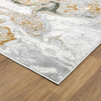 LUXE WEAVERS Marble Swirl Abstract Area Rug, Green 5x7