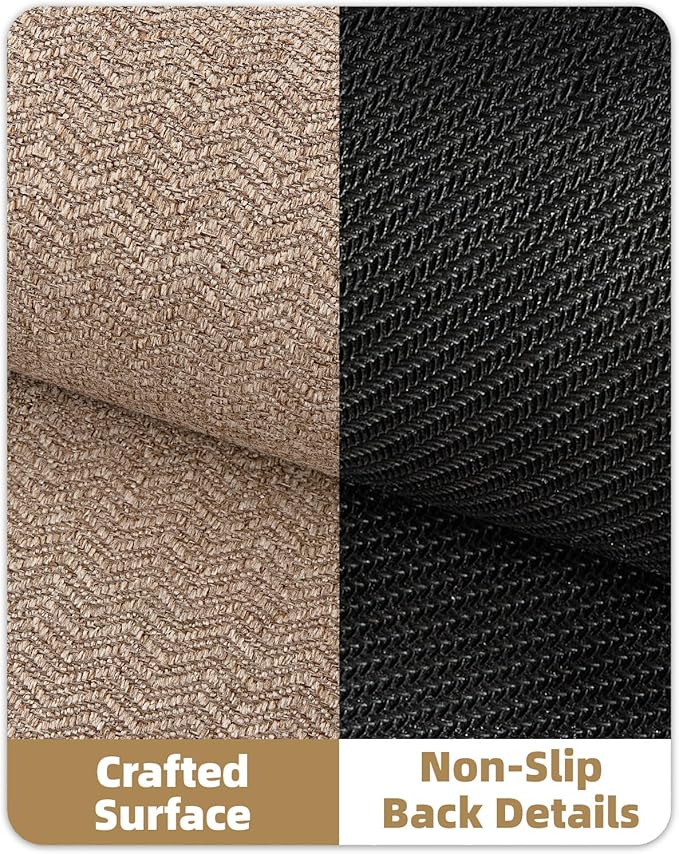 Color&Geometry Thin Indoor Entrance Mats for Home, 24"X36" Indoor Mats for Entryway Non Slip Rubber Backed, Dirt Trapper Door Rugs for Entryway Indoor 2x3 Washable, Dark Khaki (Rolled-up NO Creases)
