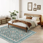 WITSHOCK Living Room Area Rugs 5x7: Soft Non-Slip Backing Washable Rugs Vintage Large Carpet for Bedroom Office Dining Room Kitchen Stain Resistant Home Decor Rug