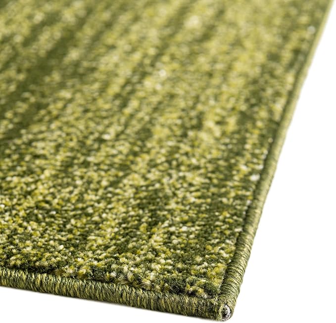 Rugs.com Angelica Collection Rug – 6 Ft Runner Light Green Medium Rug Perfect for Hallways, Entryways