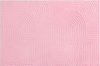 Pauwer 4x6 Washable Area Rugs for Living Room Modern Pink Solid Color Soft Fluffy Rugs for Bedroom Non Slip Boho Accent Indoor Mat Floor Carpet Cover for Kids Room Dining Room Kitchen Office, Pink