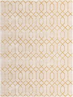 Marilyn Monroe Glam Collection Area Rug - Trellis (10'x 13' Rectangle, White Gold/ Gold)