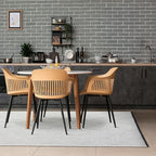 LUXE WEAVERS Modern Farmhouse White 6x9 Washable Area Rug, Anti-Slip Diamond Pattern Carpet