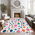 Polka Dots Rugs for Kids Room - 2x3 ft, Polka Dot Rug, Colorful Dots Area Rug, Multicolor Geometric Washable Door Mat for Entryway, Kitchen, Kids Nursery Playroom Home Decor & Gifts
