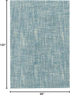 Dash and Albert Crosshatch Wool Area Rug - 7.5 X 9.5 Aegean Solid Hand Micro Hooked Accent Rug - Durable, High Traffic Areas Bedroom, Hallway, Stairs - Premium Luxury Hotel Quality Soft Breathable