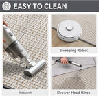 Door Mat 17"x30",Door Mat Indoor Entrance Dirt Resistant and Absorbent Non-Slip Rubber Backing Front Door Mats Washable Low-Profile Indoor Mats for Entryway, Inside Entrance Easy Clean Gray