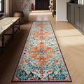 Lahome Bohemian Floral Medallion 2'8" x 10' Hallway Runner Rug, Soft Washable Non-Slip Kitchen Runner, Distressed Indoor Accent Carpet Runners for Stair Laundry Room Entryway