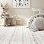 Nakagishi 10x13 Area Rugs Living Room: Washable Boho Large Neutral Soft Farmhouse Rug Stain Resistant Modern Moroccan Non-Slip Indoor Floor Carpet for Bedroom Nursery Kids Playroom Office- Brown