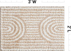 Rugshop Abstract Arch Shag Area Rug Beige 2' x 3' Ideal for Entryways, Kitchens, or Small Spaces