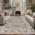 LUMI 8x10 Washable Area Rug for Living Room, Ultra Soft Traditional Vintage Rugs Non Slip with Rubber Backing, Low Profile, High Traffic, Stain Resistant Carpets, Ideal for Bedroom, Dining Room