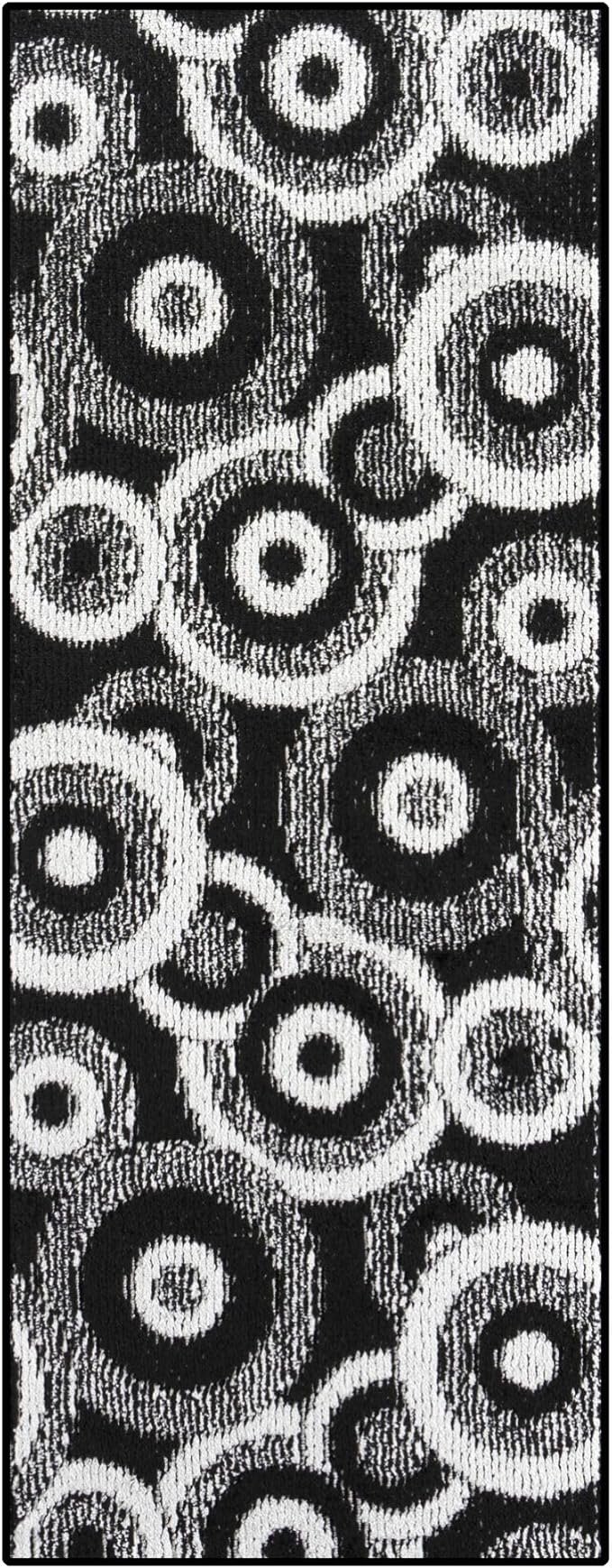 Custom Size Black Hallway Runner Rug | Cut to Length 2'3" x 11' (Runner) | Non-Slip & Machine Washable | REMNAZ