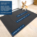 OLANLY Front Door Mat Indoor Outdoor Entrance, Waterproof Heavy Duty Doormat, Fade Resistant, Low Profile, Easy Clean Patio Porch Welcome Floor Mats for Entry, 47x17, Charcoal Grey