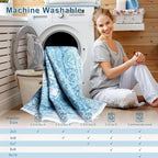 2x3 Small Area Rug for Entryway, Soft Washable Rugs with Non-Slip Backing for Bedroom Kitchen, Vintage Throw Carpet Laundry Entry Door Decor, Celestial Blue