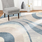 Home Dynamix Tribeca Slade Modern Area Rug, Abstract Blue 9'2"x12'5", Rectangular