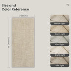 Valenrug Runner Rug Non Slip - 2x10 Runner Rugs for Hallways High-Low Pile Textured Rugs Runners, Folable Washable Runner Rug for Kitchen Bedroom Entryway Laundry Living Room, Beige