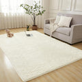 Andency Cream Area Rugs 9x12 for Living Room Home Decor, Large Shaggy Bedroom Carpet, Non-Slip Big Shag Indoor Thick Soft Fluffy Furry Fur Area Rugs for Kids Dorm Nursery Aesthetic