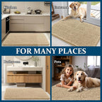 OLANLY Dog Door Mat for Muddy Paws 44x32, Absorbs Moisture and Dirt, Absorbent Non-Slip Washable Doormat, Quick Dry Chenille Mud Mat for Dogs, Entry Indoor Entryway Carpet for Inside Floor, Beige