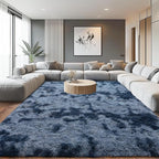 Upgrade Non-Slip Plush Rugs for Living Room, Soft Shaggy Carpets for Living Room, Fuzzy Rugs for Kids' Room, Perfect Decor for Modern Home New Blue Grey 8x10Feet