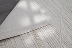 CAMILSON Micro Loop Rug 10x14 Modern Luxury Geometric Pattern Large Area Rugs Soft High and Low Pile Stain Resistant Easy-Cleaning Non-Shedding for Living Room Office Indoor Carpet (10 x 14 / White)