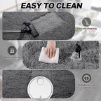 Dark Gray Fluffy Rug Plush Carpet for Bedroom Dorm, Non-Slip High Pile Rug, Shag Rug for Playroom Nursery Home Office Decor 5X7Ft