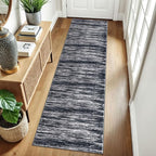 2x8 Modern Abstract Runner Rug for Hallways, Black Super Soft Hallway Decor Kitchen Rugs with Non-Slip, Non-Shedding Washable Rug for Entryway Bedroom Indoor