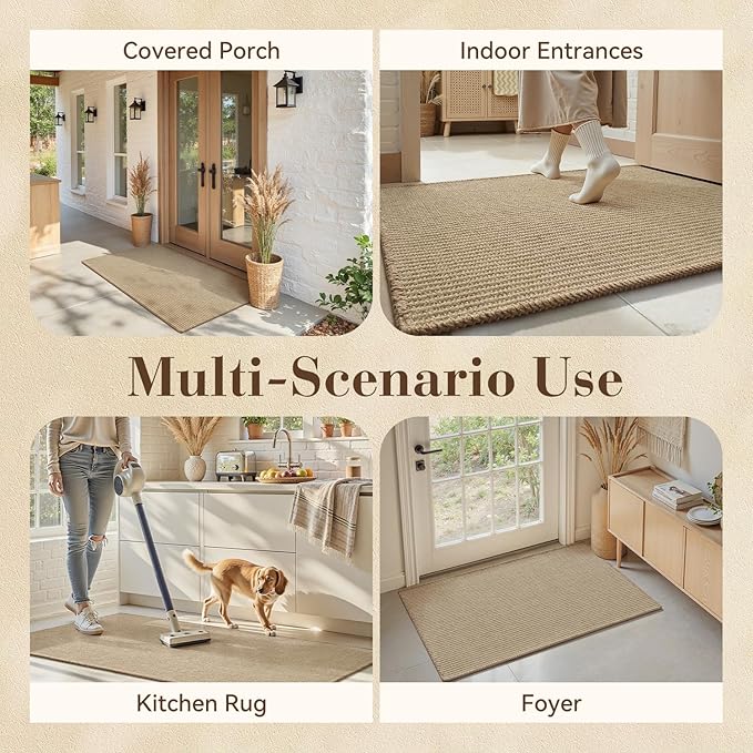 Jute 3x5 ft Rugs for Entryway Front Door Mat Indoor Entrance Indoor Door Mats Entryway Rugs Foyer Entry Entrance Mat Inside Doormat Welcome Mats Boho Farmhouse