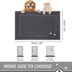 BEQHAUSE Dog Door Mat for Muddy Paws 24"x36" Dirt Trapper Absorbent Doormat Non Slip Entryway Rugs Washable Stain Resistant Welcome Floor Mat Soft Low-Profile for Front Back Door, Dark Grey