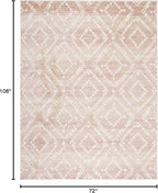 SAFAVIEH Adirondack Collection Area Rug - 6' x 9', Rose & Gold, Modern Diamond Distressed Design, Non-Shedding & Easy Care, Ideal for High Traffic Areas in Living Room, Bedroom (ADR131Q)
