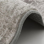 LUMI 5x8 Washable Area Rug for Living Room, Ultra Soft Modern Neutral Grey Rugs Non Slip with Rubber Backing, Low Profile, High Traffic, Stain Resistant Carpets, Ideal for Bedroom, Dining Room