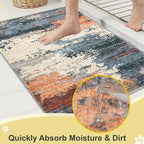 COMSLE Door Mat Soft Absorbent Indoor Front Entryway Rug Machine Washable Entrance Mats for Muddy Paws Non Slip Throw Rugs 24" x 36" Doormat for Inside Foyer Bedroom - Yellow