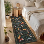 Collive Runner Rugs for Hallways, 2x6 Jungle Animal Kitchen Rugs Non Slip Washable Bathroom Runners Rug, Black Soft Ultra Thin Laundry Carpets Stain Resistant Indoor Mats for Entrance, Bedroom