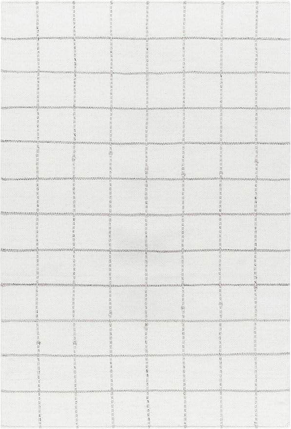 Mark&Day Wool Rugs, 2x3 Ishaq Cottage Off-White Area Rug, White Silver Carpet for Living Room, Bedroom or Kitchen (2' x 3')
