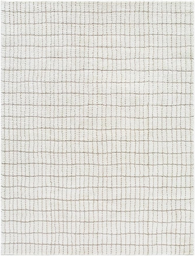 Livabliss x Our PNW Home Cascade Minimalist Striped Area Rug, 12' x 15', Ivory/Light Brown