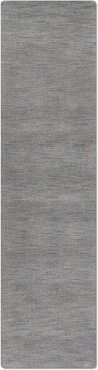 Hand Knotted Loom Wool ECO-Friendly Area Rugs - 2'6''x10', Runner, Light Blue Color, Solid Plain Design, High Pile Thick Handmade Anti Skid Rugs for Living Room (L00111)