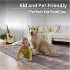 Bloom Rugs Washable Non-Slip 7 ft Runner - Multicolor Traditional Medallion Runner for Entryway, Hallway, Bathroom, and Kitchen - Exact Size: 2.5' x 7'
