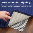 KOZYFLY Runners for Hallways 2x7 ft Washable Kitchen Runner Non Slip Rubber Backed Hall Runners Cotton Entryway Runner Rugs Floor Carpet for Indoor Backdoor Bedroom Kitchen, Royal Blue/Navy