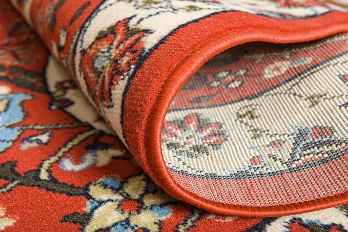 Unique Loom Espahan Collection Area Rug - Cape Cod (4' 1" x 6' 1" Rectangle, Terracotta/ Black)