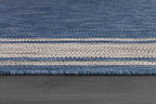 Beverly Rug Large Outdoor Rug 9x12 Modern Bordered Area Rugs for Indoor and Outdoor Patio Deck Porch Garden Waterproof Weather Sun Resistant Washable Outside Carpet (9 x 12 Navy)