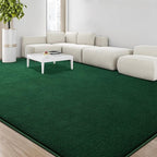 Large Area Rugs for Living Room Bedroom, 4x6 Feet Dark Green Rug, Minimalist Modern Shag Rug, Soft Thick Memory Foam Indoor Carpet, Non-Slip Washable Rug for Boys Girls Dorm Nursery Room Home Decor